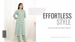 Effortless Style - Casual Kurta Sets from Kasturi Creations