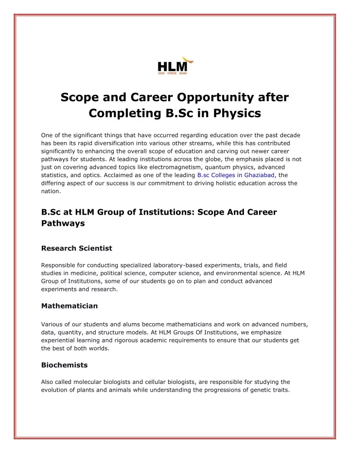 scope and career opportunity after completing