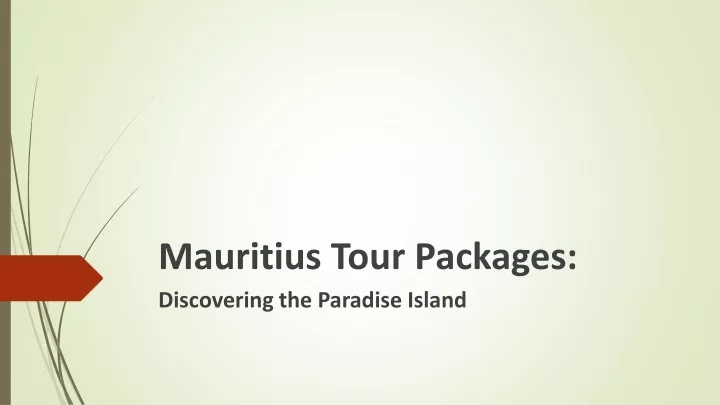 mauritius tour packages