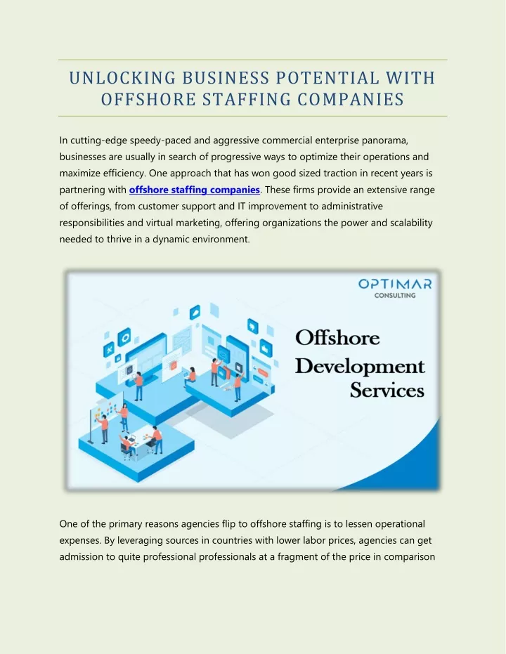 unlocking business potential with offshore