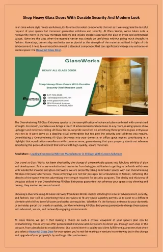 Elevate Your Bathroom With Premium Glass Shower Enclosures in Chicago