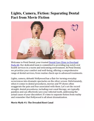 Lights, Camera, Fiction: Separating Dental Fact from Movie Fiction