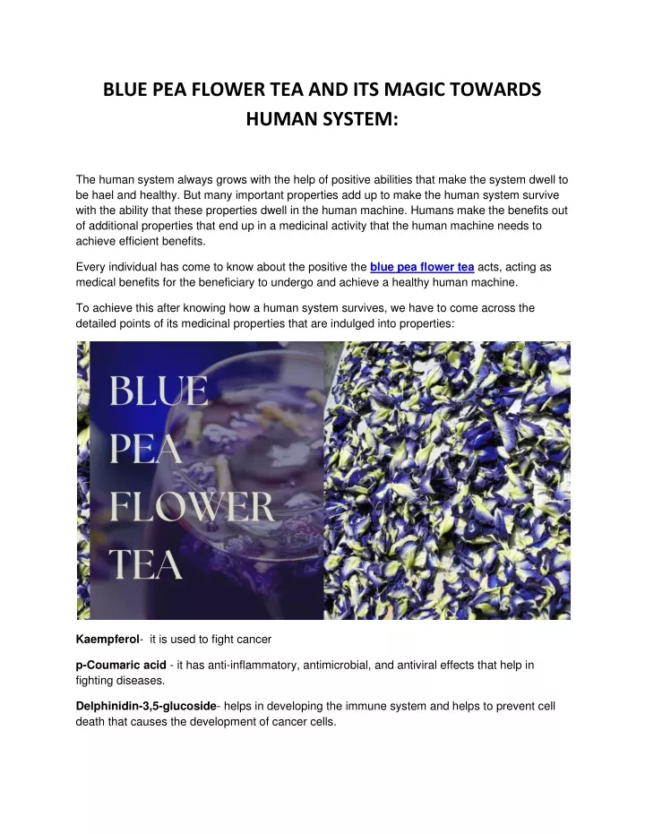 blue pea flower tea and its magic towards human