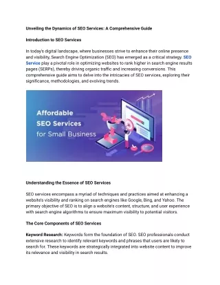 Untitled document (2)Unveiling the Dynamics of SEO Services: A Comprehensive Gui