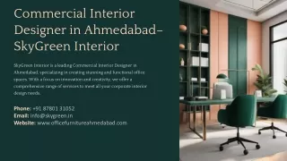 Commercial Interior Designer in Ahmedabad, Best Commercial Interior Designer in
