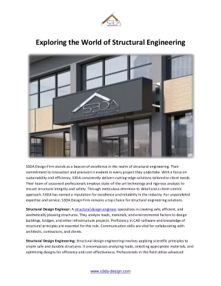 Exploring the World of Structural Engineering