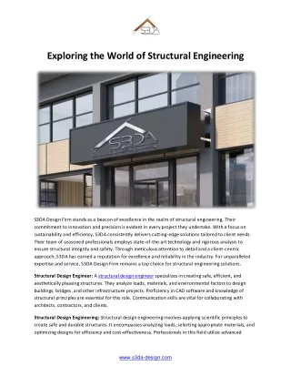 exploring the world of structural engineering