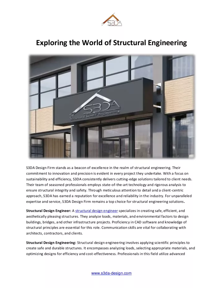 exploring the world of structural engineering