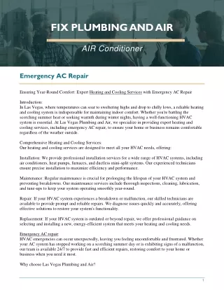 Emergency AC Repair