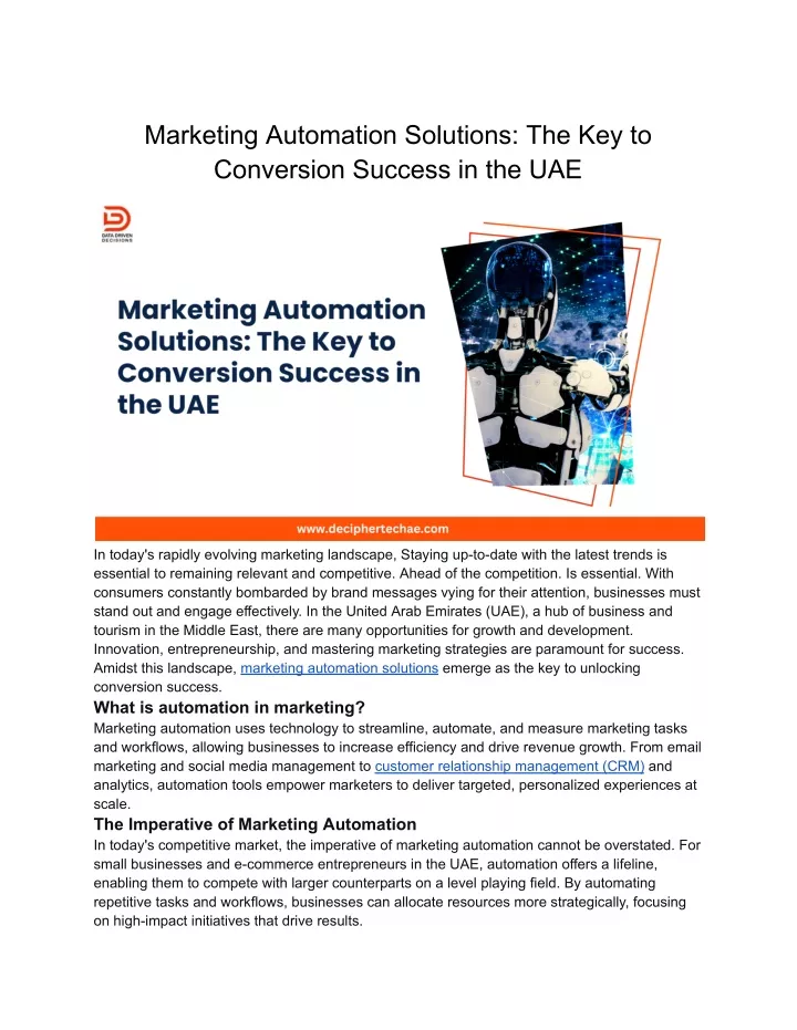 marketing automation solutions