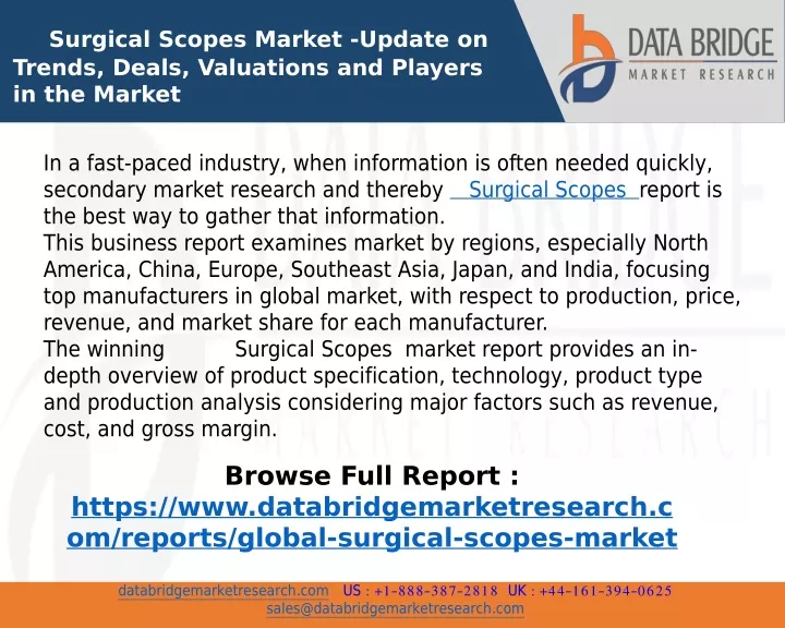 surgical scopes market update on trends deals
