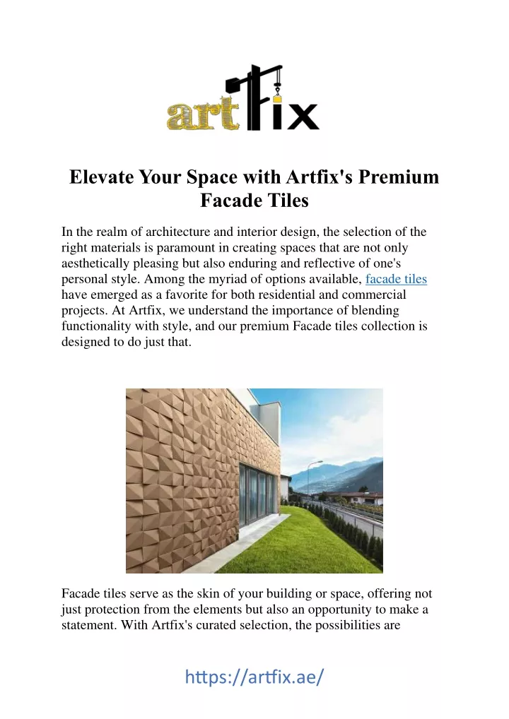 elevate your space with artfix s premium facade