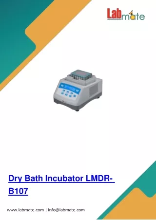 dry bath incubator lmdr b107