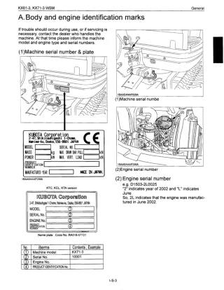 Kubota KX61-3 Excavator Service Repair Manual