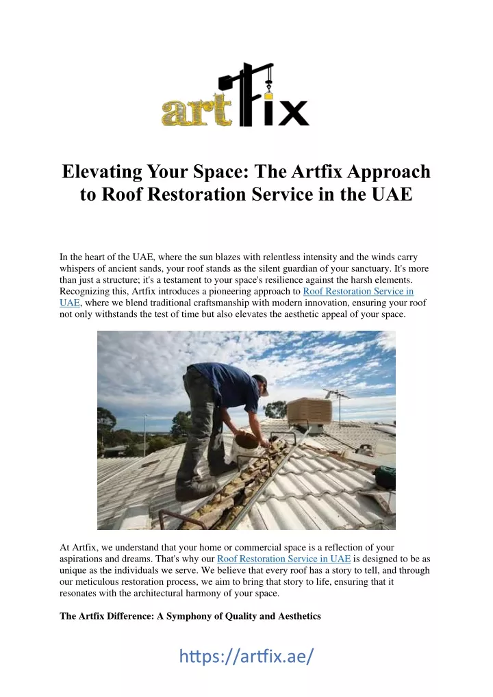 elevating your space the artfix approach to roof