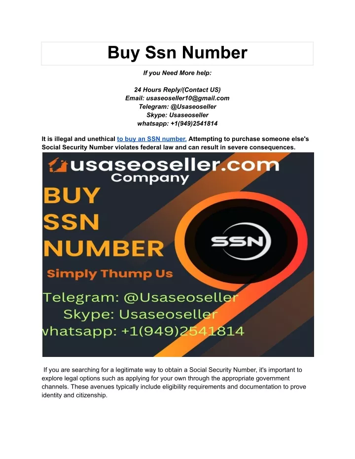 buy ssn number