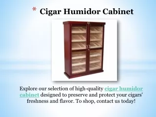 Cigar Humidor Cabinet