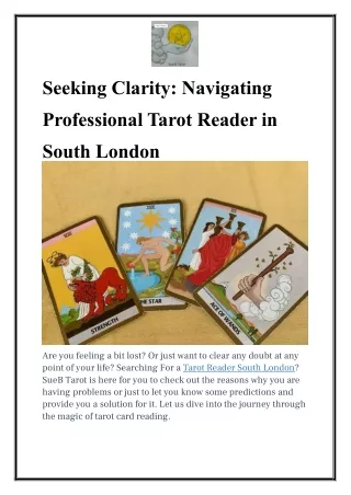 Seeking Clarity Navigating Professional Tarot Reader in South London