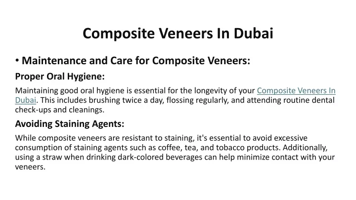 composite veneers in dubai