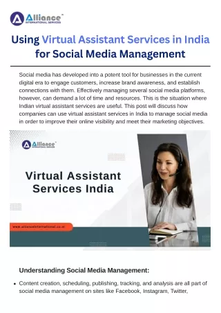 Using Virtual Assistant Services in India for Social Media Management