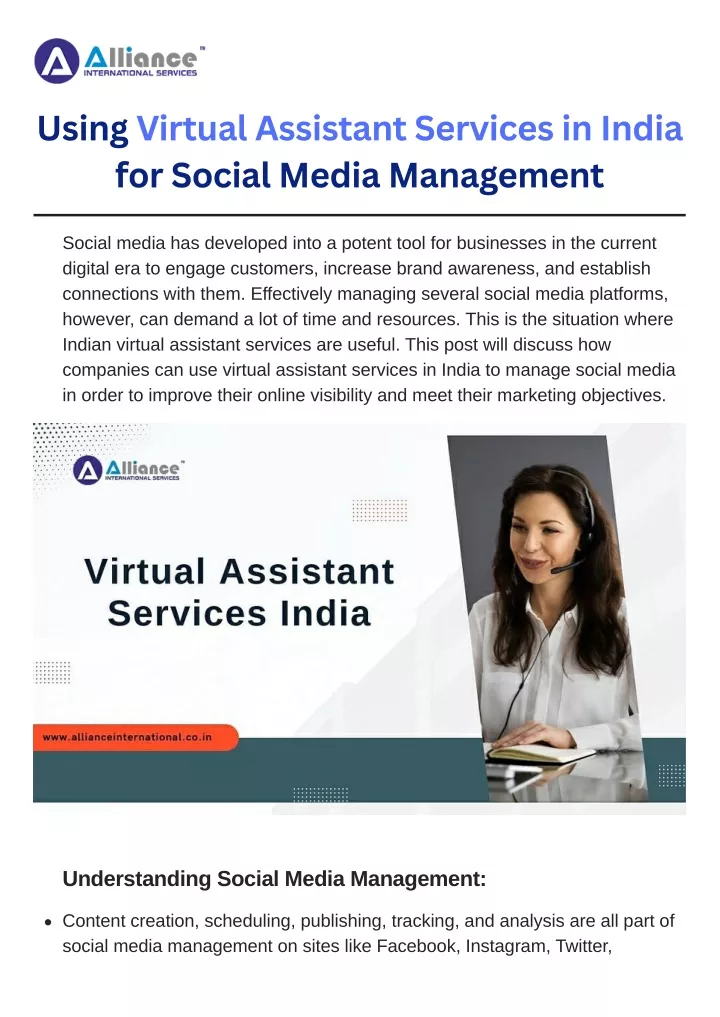 using virtual assistant services in india
