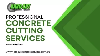 Professional Concrete Cutting services across Sydney