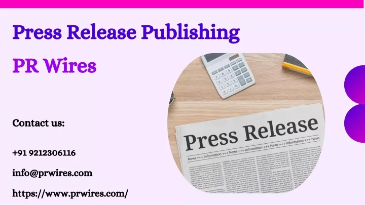 press release publishing