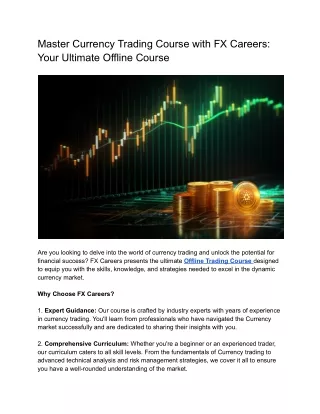 Master Currency Trading Course with FX Careers: Your Ultimate Offline Course