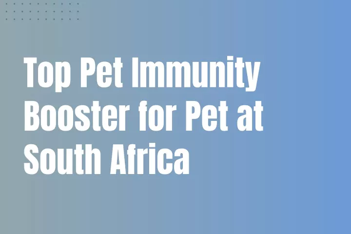 top pet immunity booster for pet at south africa