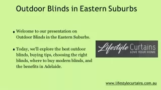 Outdoor Blinds in Eastern Suburbs