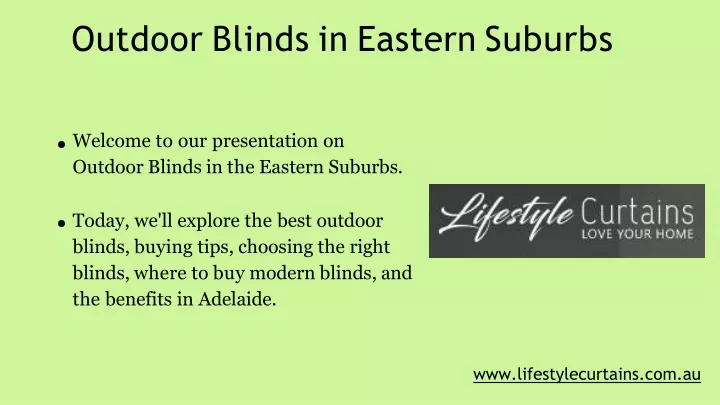 outdoor blinds in eastern suburbs