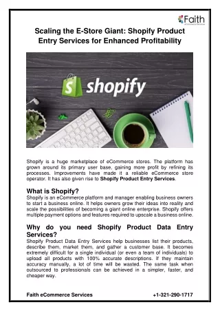 Scaling the E-Store Giant_ Shopify Product Entry Services for enhanced profitability