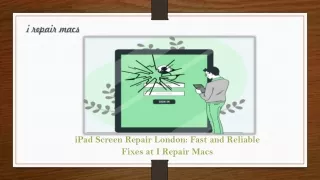 iPad Screen Repair London Fast and Reliable Fixes at I Repair Macs
