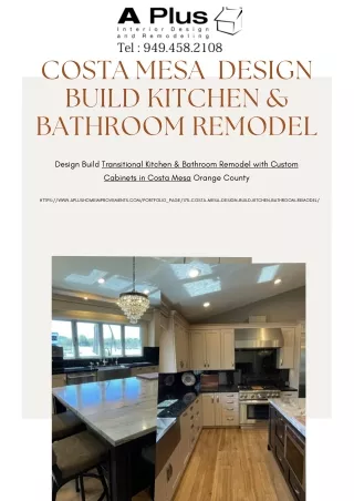 Costa Mesa Design Build Kitchen & Bathroom Remodel