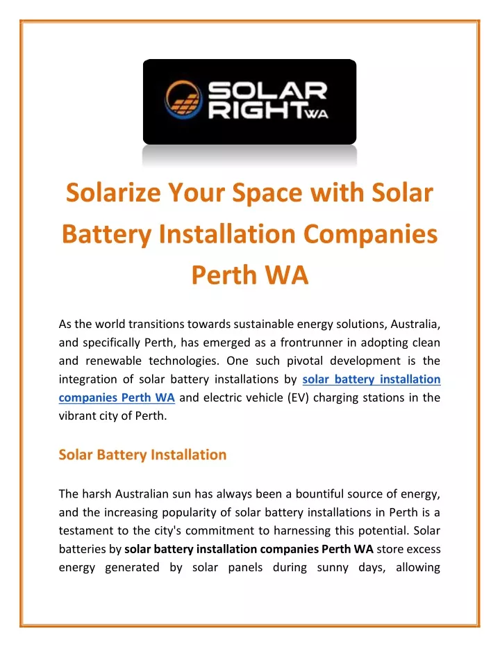 solarize your space with solar battery