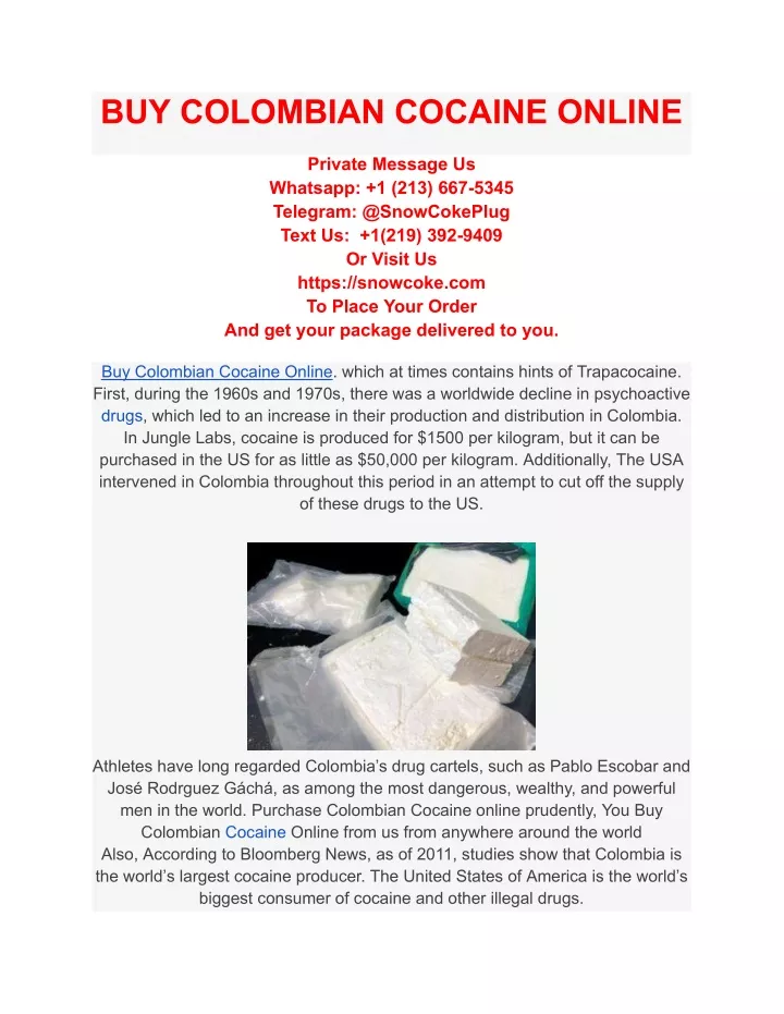 buy colombian cocaine online