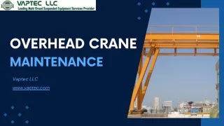 Overhead Crane Maintenance in Dubai