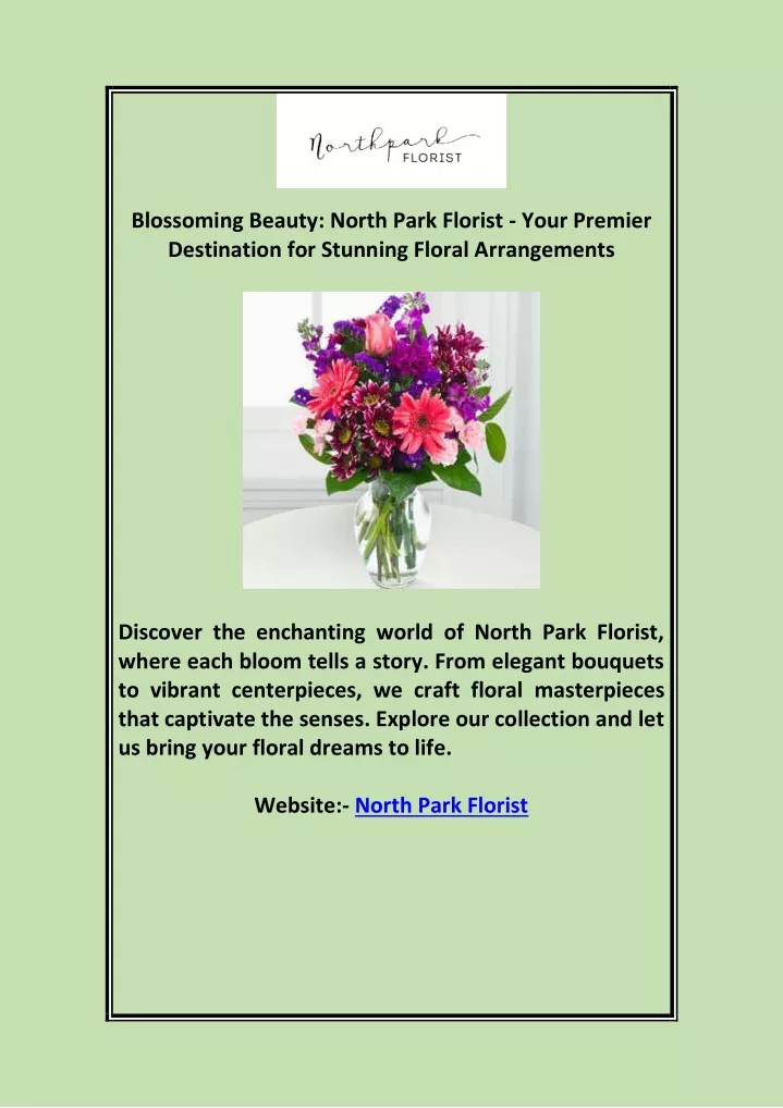blossoming beauty north park florist your premier