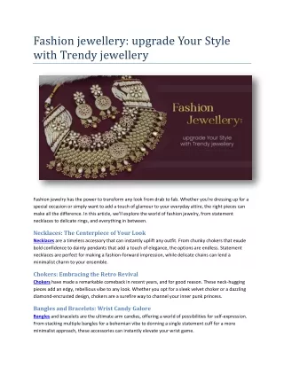 fashion jewellery upgrade your style with trendy