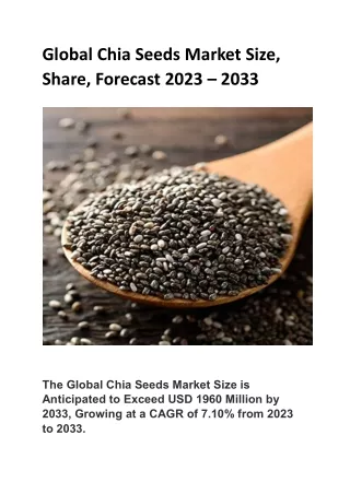global chia seeds market size share forecast 2023