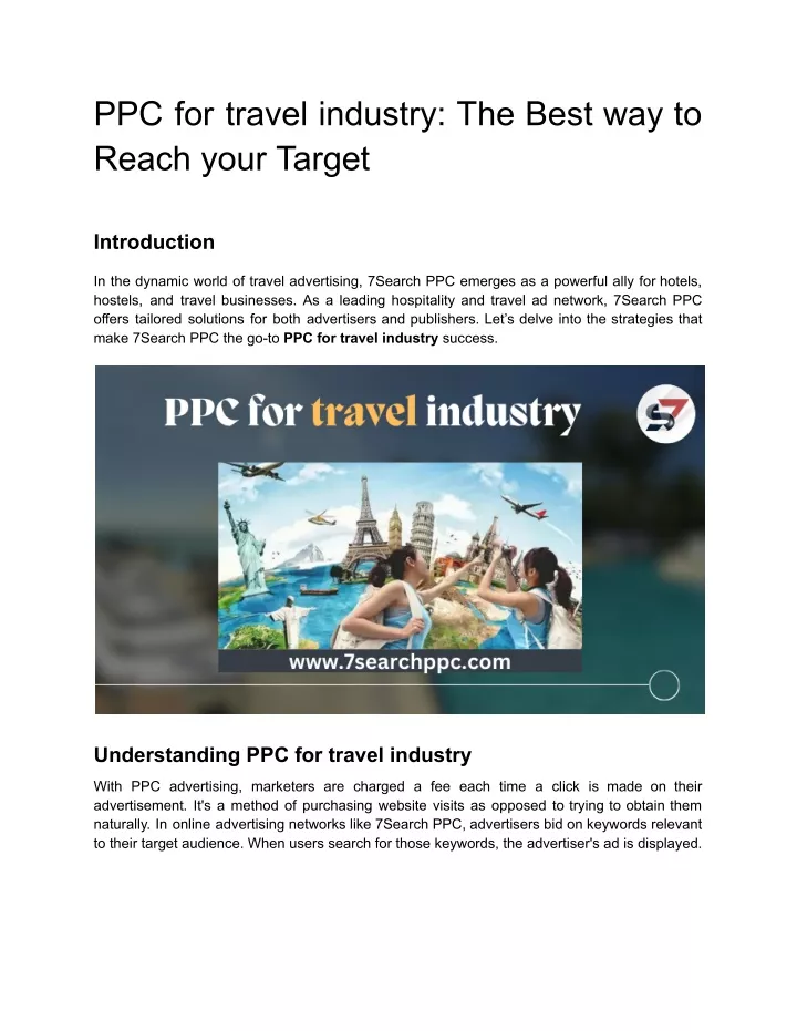 ppc for travel industry the best way to reach