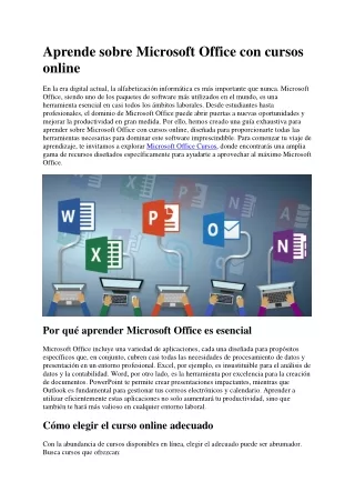 Microsoft Office Cursos