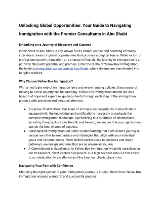 Unlocking Global Opportunities_ Your Guide to Navigating Immigration with the Premier Consultants in Abu Dhabi