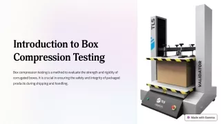 box compression strength tester