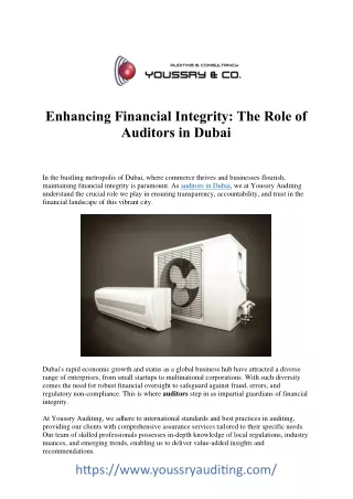 Trusted Auditors in Dubai for Comprehensive Financial Services