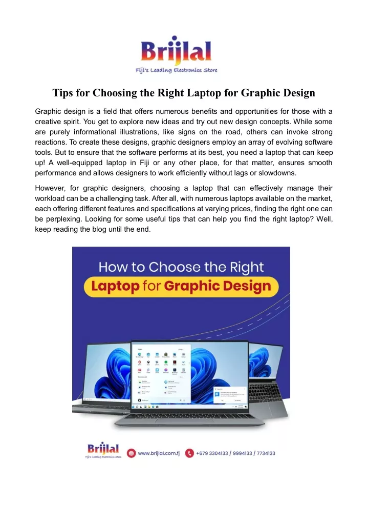 tips for choosing the right laptop for graphic