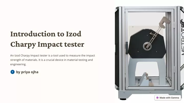 introduction to izod charpy impact tester