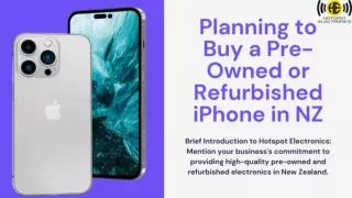 Shop Pre-Owned or Refurbished iPhones in NZ - Hotspot Electronics