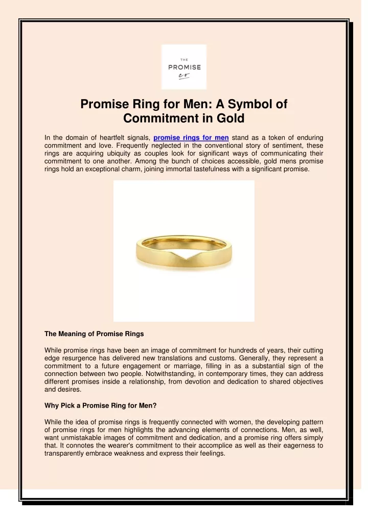 promise ring for men a symbol of commitment