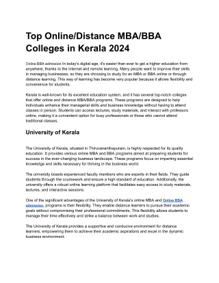 Online BBA Admission - Your Business Future Awaits!